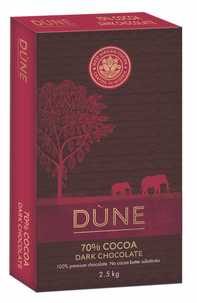DÙNE 70% COCOA DARK CHOCOLATE, 2.5kg